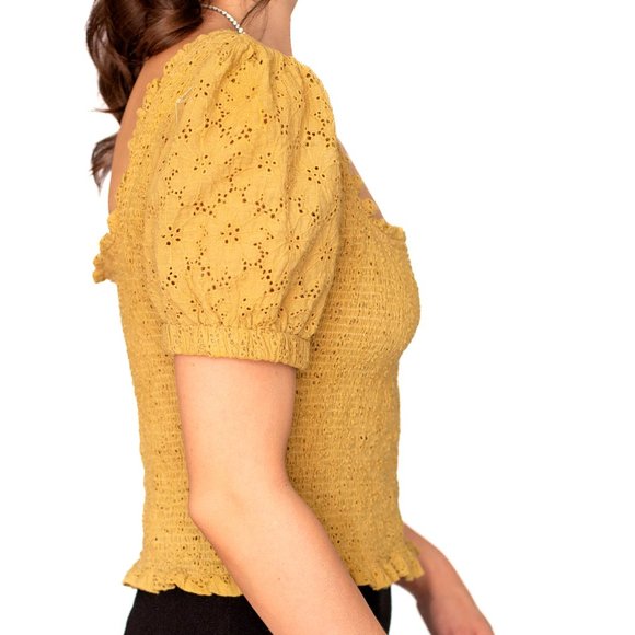 ASTR The Label • Small • Short Sleeve Top • Yellow - Picture 6 of 8